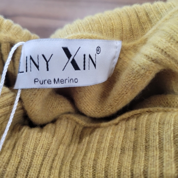 LINY XIN Women's Superfine Merino Wool Knitted Pullover Sweater Size XL - Picture 8 of 11